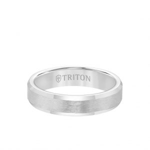 5MM Tungsten Carbide Ring - Brush Finish and Bevel Edge - 11-3617-5