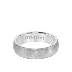 6MM Tungsten Carbide Ring - Crystalline Finish and Rolled Edge11-6054-6