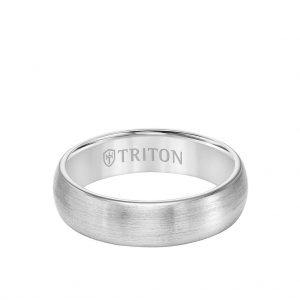 6MM Tungsten Carbide Ring - Satin Finish and Rolled Edge - 11-6056-6